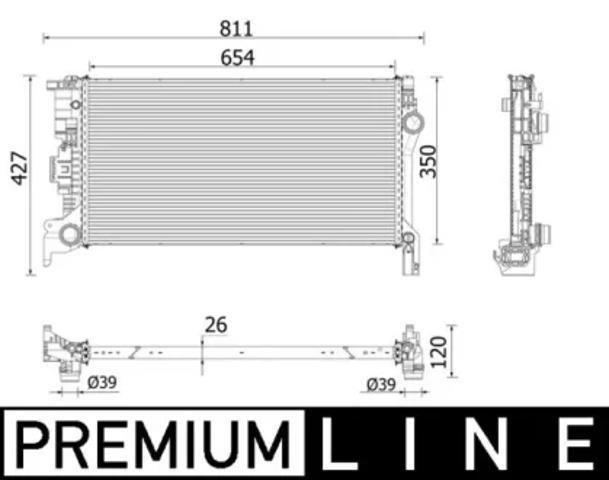 Радіатор охолодження CR2335000P MAHLE