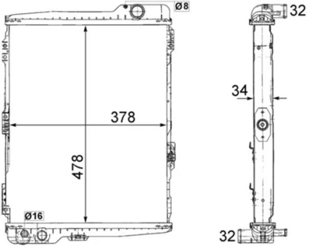 Підвіска радіатора CR253000S MAHLE