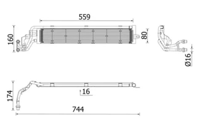 Радіатор охолодження, додатковий CR2697000P MAHLE