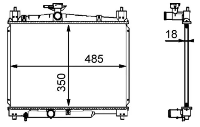Радіатор двигуна CR539000S MAHLE