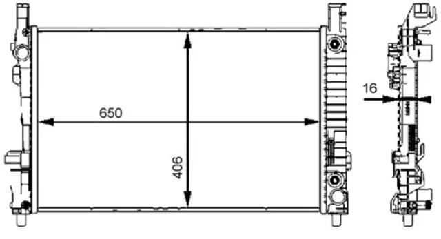 Радіатор основний CR661000S MAHLE