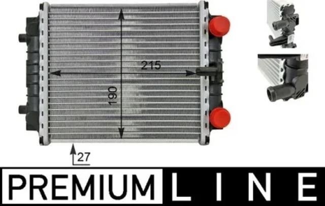Радіатор охолодження двигуна, додатковий CR80000P MAHLE