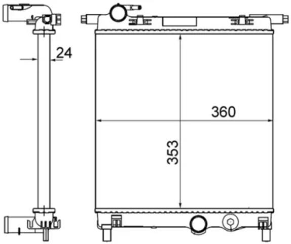 Радіатор двигуна CR831001S MAHLE