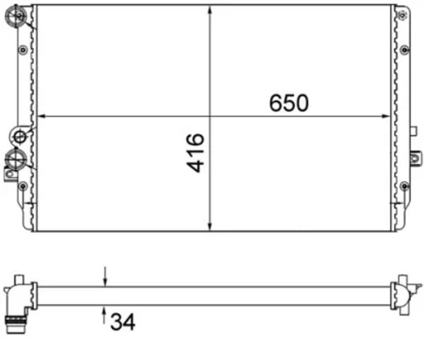 Радіатор охолодження CR854001S MAHLE