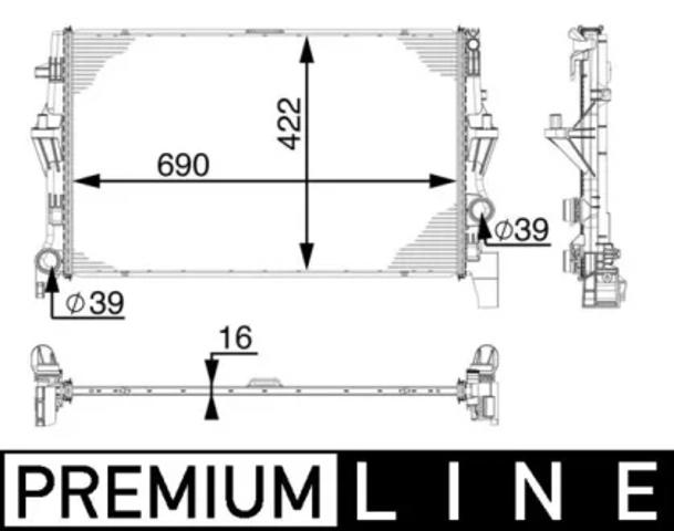 Радіатор водяний CR902000P MAHLE