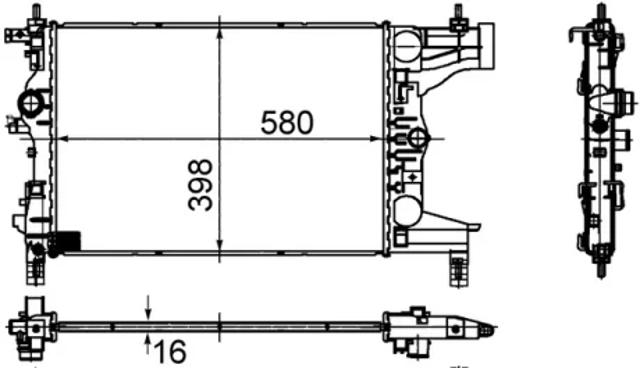 Радіатор основний CR945000S MAHLE