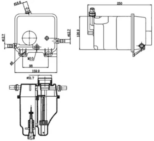 Бачок для води CRT125000S MAHLE