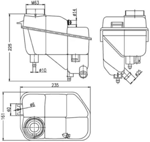 Водяний бачок системи охолодження CRT202000S MAHLE