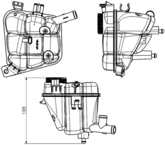 Бачок для води CRT231000S MAHLE