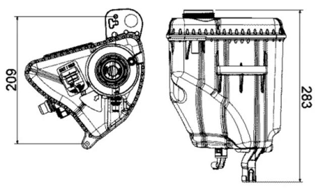 Бачок системи охолодження двигуна розширювальний CRT3000S MAHLE