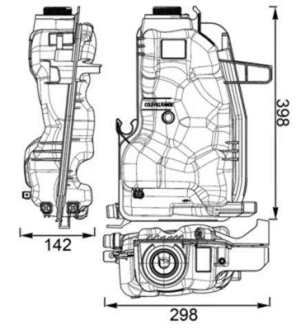 Бачок системи охолодження двигуна розширювальний CRT76000S MAHLE