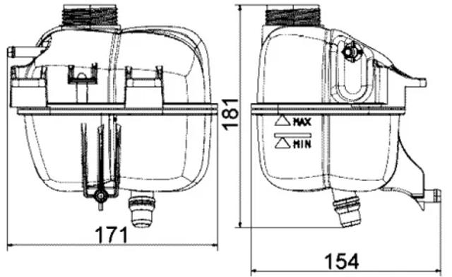 Розширювальний бачок охолодження CRT87001S MAHLE