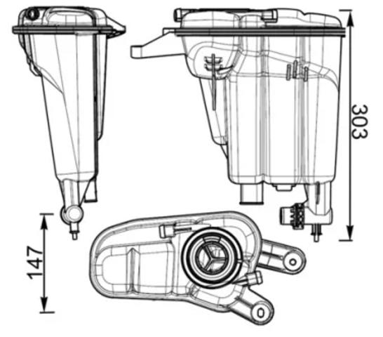 Водяний бачок системи охолодження CRT95000S MAHLE