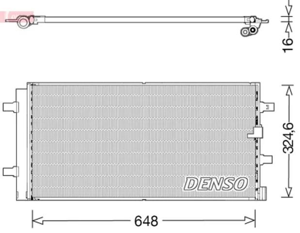 Радіатор кондиціонера DCN02044 DENSO