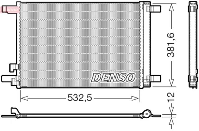 Радіатор кондиціонера DCN02048 DENSO