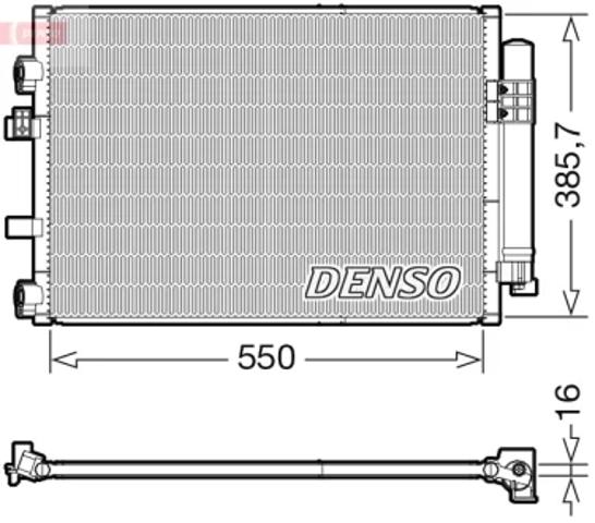 Конденсатор системи охолодження системи DCN10044 DENSO