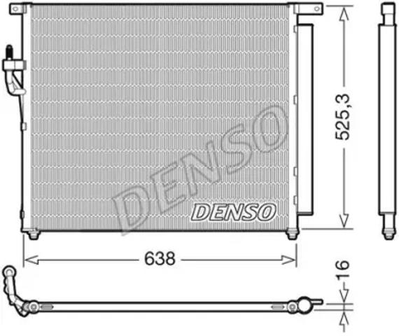 Конденсатор системи охолодження системи DCN10049 DENSO