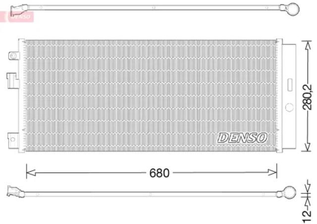 Радіатор кондиціонера DCN20023 DENSO