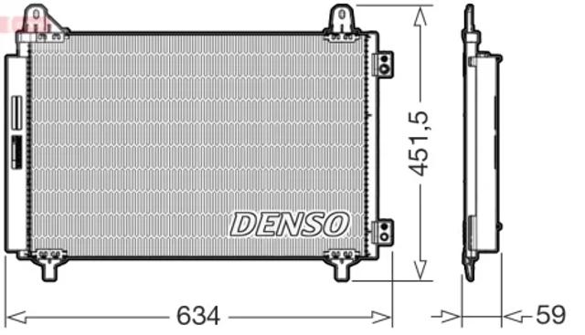 Конденсатор системи охолодження системи DCN21034 DENSO