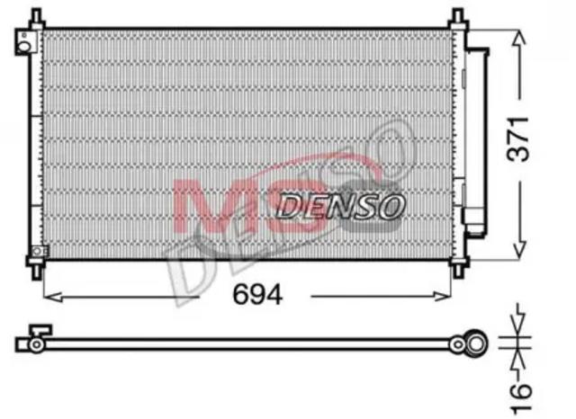 Радіатор кондиціонера DCN40012 DENSO