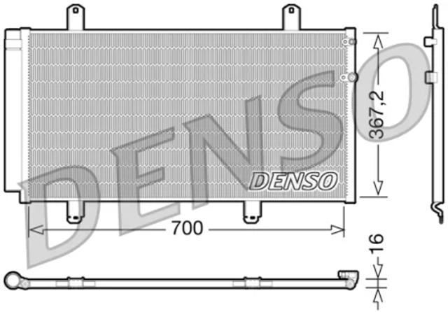 Радіатор охолодження кондиціонера DCN51004 DENSO