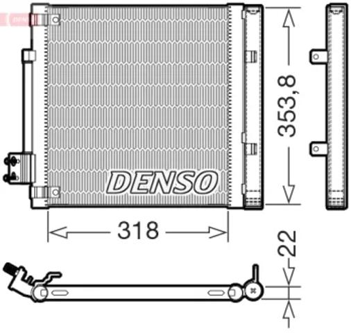 Конденсатор системи охолодження системи DCN99082 DENSO