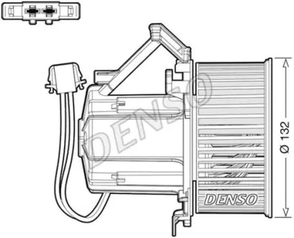 Двигун вентилятора пічки (обігрівача салону) DEA02009 DENSO