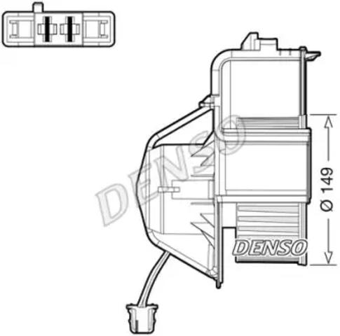 Електромотор пічки DEA05007 DENSO