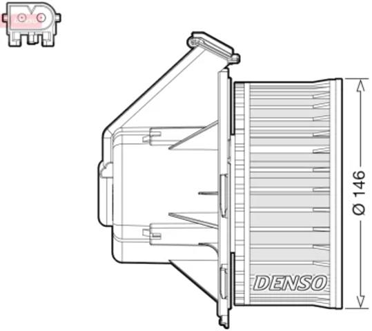 Вентилятор грубки DEA17032 DENSO