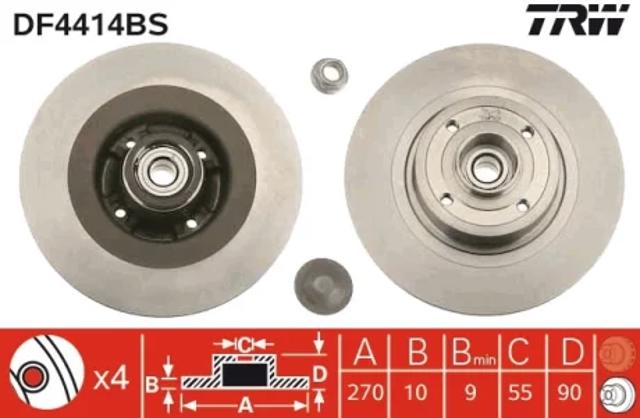 Дискові гальма DF4414BS TRW