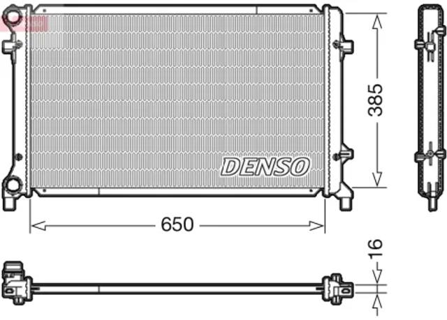 Радіатор двигуна DRM02014 DENSO