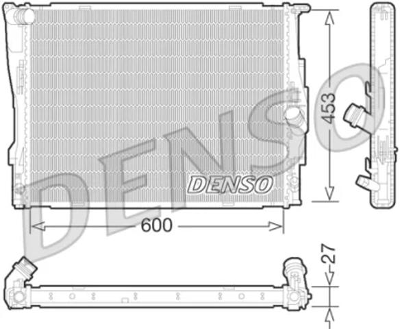 Радіатор системи охолодження двигуна DRM05073 DENSO