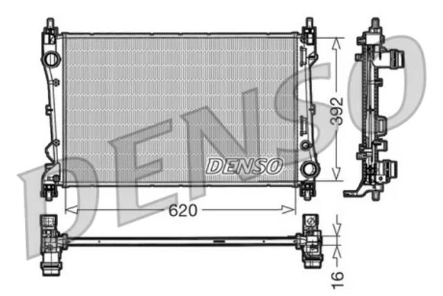 Радіатор двигуна DRM09113 DENSO