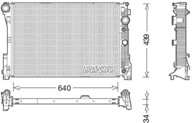 Радіатор системи охолодження двигуна DRM17048 DENSO