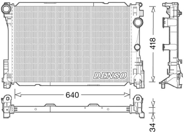 Радіатор двигуна DRM17049 DENSO