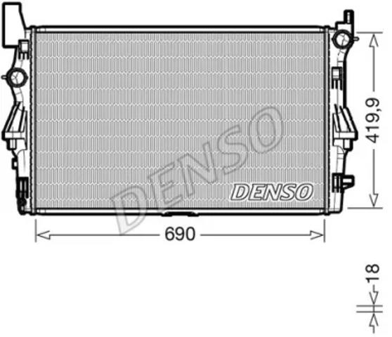 Радіатор охолодження двигуна DRM17114 DENSO