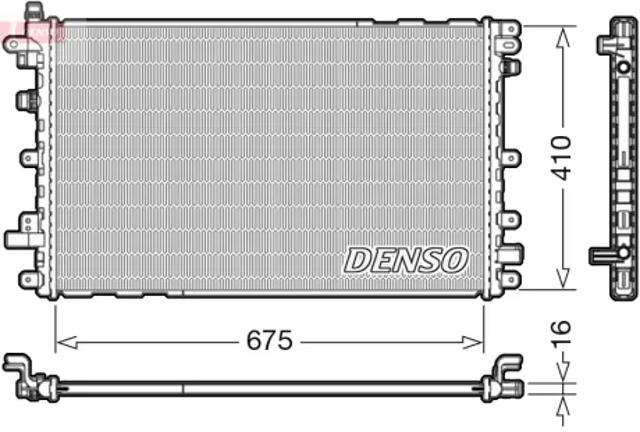 Радіатор двигуна DRM20113 DENSO