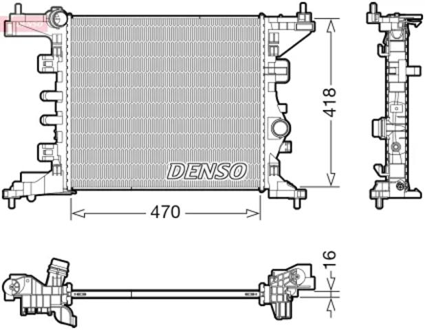Радіатор охолодження двигуна DRM20121 DENSO