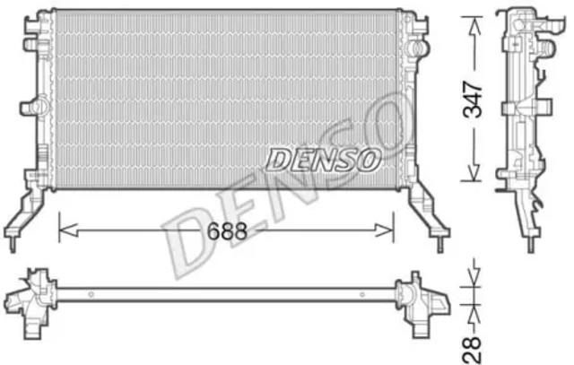 Радіатор системи охолодження двигуна DRM23039 DENSO