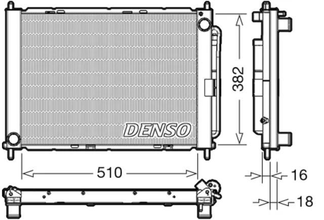 Трубопроводи і радіатор кондиціонера DRM23104 DENSO