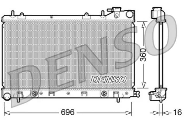 Радіатор охолодження двигуна DRM36002 DENSO