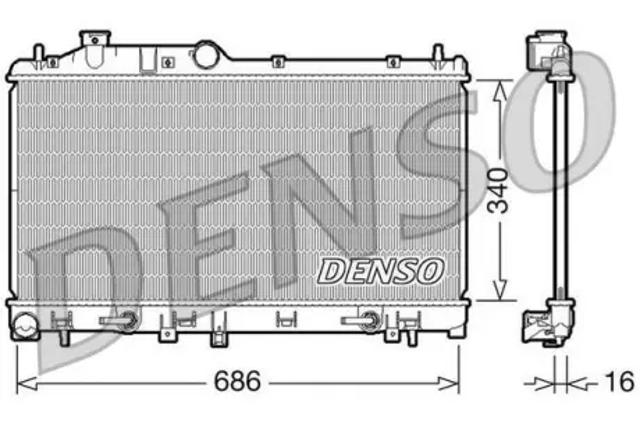 Радіатор системи охолодження двигуна DRM36008 DENSO