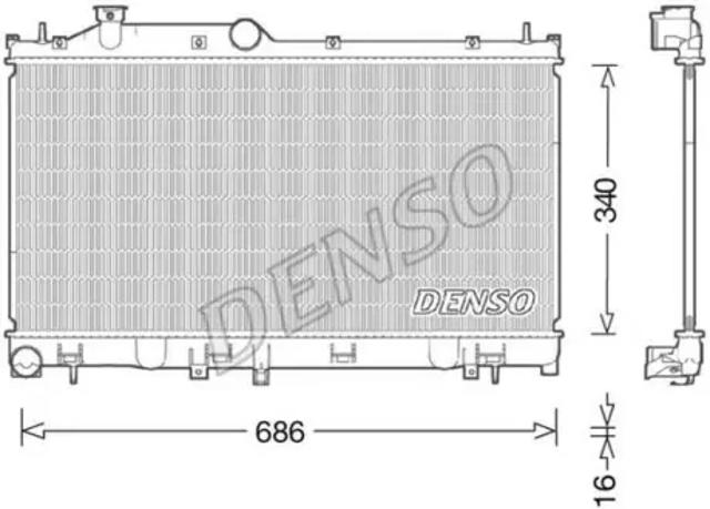 Радіатор охолодження двигуна DRM36021 DENSO