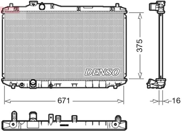 Радіатор водяний DRM40037 DENSO