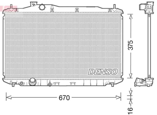 Радіатор охолодження DRM40040 DENSO