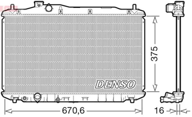 Радіатор DRM40105 DENSO