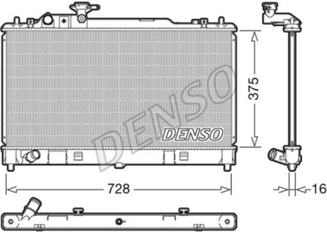 Радіатор системи охолодження двигуна DRM44033 DENSO