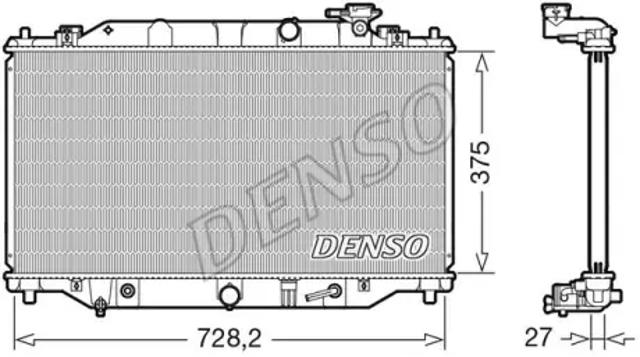 Радіатор системи охолодження двигуна DRM44044 DENSO