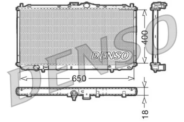 Радіатор двигуна DRM45010 DENSO