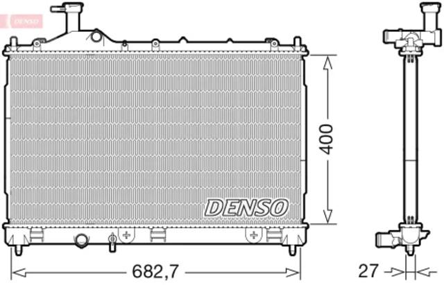 Радіатор охолодження двигуна DRM45042 DENSO